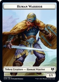 Human Warrior // Tibalt, Cosmic Impostor Emblem Double-Sided Token