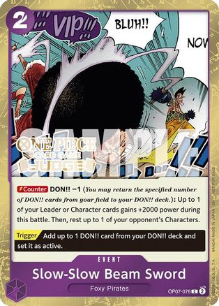 Slow-Slow Beam Sword (Judge Pack Vol. 6)