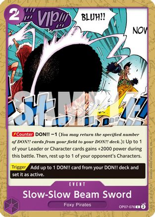 Slow-Slow Beam Sword (Reprint)
