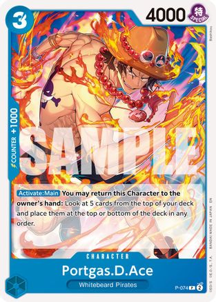 Portgas.D.Ace - P-074 (Pirate Foil)